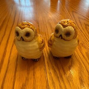 Vintage Owl Salt and Pepper Shakers